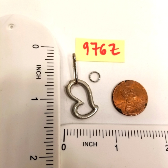 ✅976Z Silver-tone Stylish Heart Zipper Pull - Picture 3 of 6